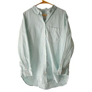 NWT American Eagle Oversized Oxford Button Down Women’s Striped Shirt Medium